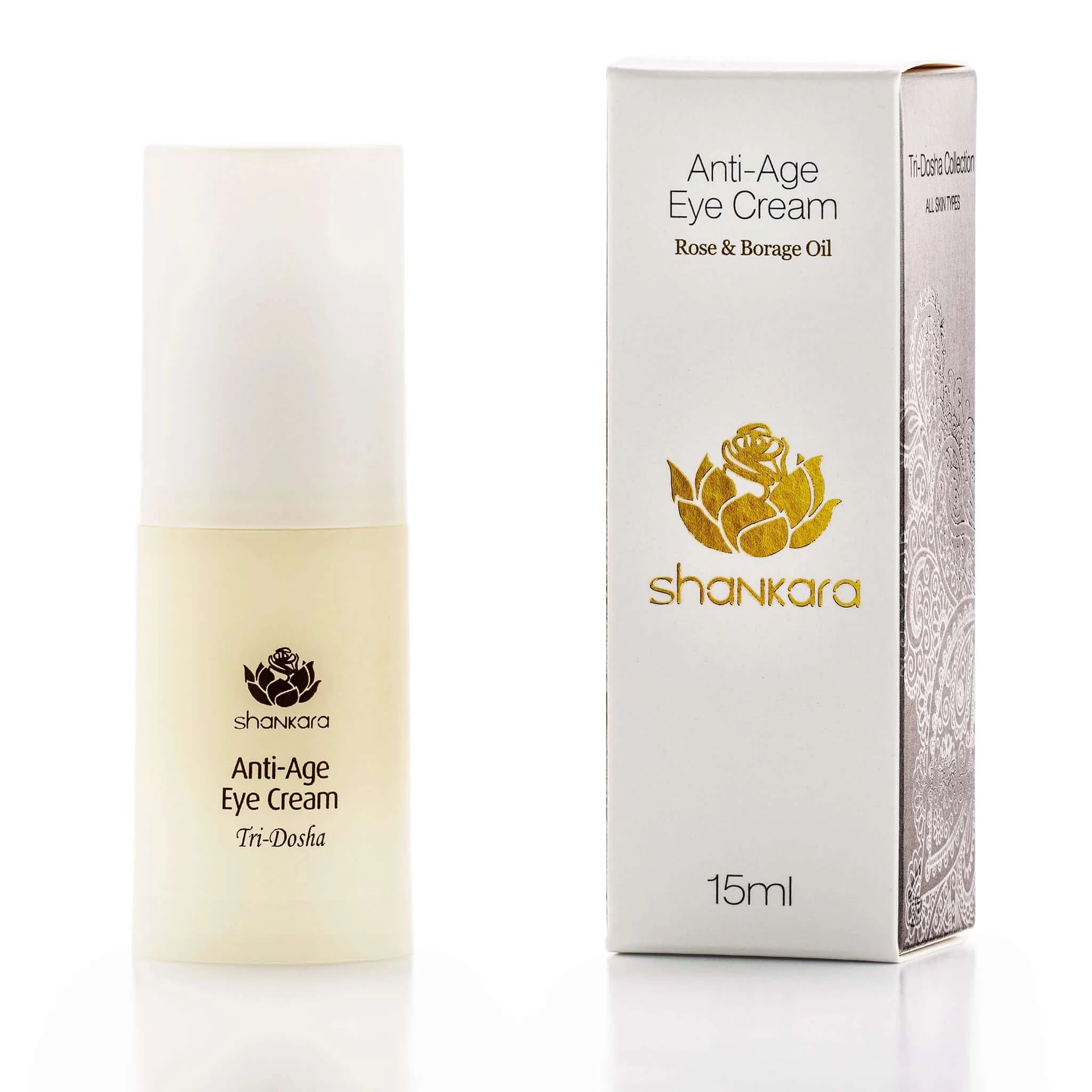 Anti-Age Eye Cream Best for sensitive skin, Moisturizer for eye area, Shankara Naturals, Tridosha